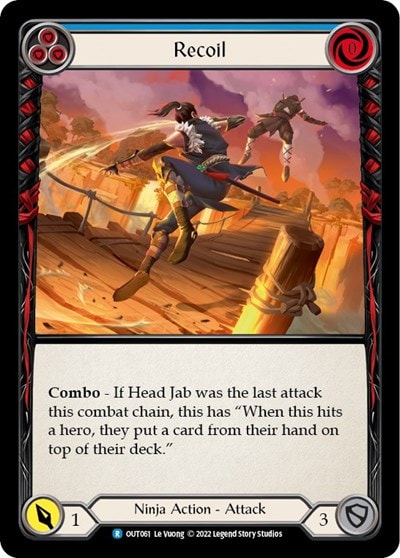 Recoil Blue (OUT) #OUT061 Rare Outsiders Flesh and Blood TCG: 2023