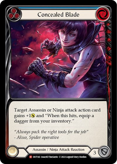 2023 Flesh & Blood TCG: Outsiders (OUT) - Concealed Blade (#OUT143, Majestic) (Near Mint)