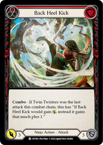 Back Heel Kick Red (OUT) #OUT065 Common (Lightly Played) Outsiders Flesh and Blood TCG: 2023