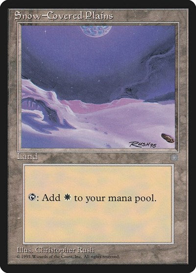 Snow Covered Plains (ICE) #367 Land (Heavily Played) Ice Age Magic: The Gathering: 1995