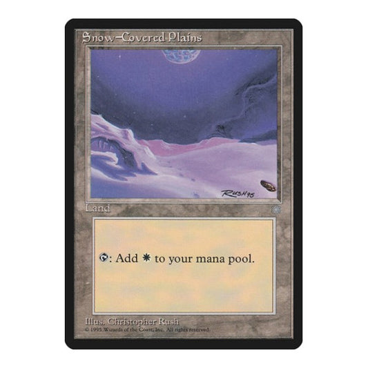 Snow-Covered Plains (ICE) #350 Land (Heavily Played) Ice Age Magic: The Gathering: 1995