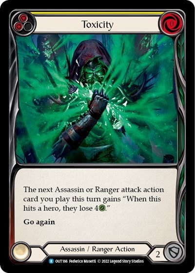 Toxicity Yellow (OUT) #OUT166 Rare Outsiders Flesh and Blood TCG: 2023