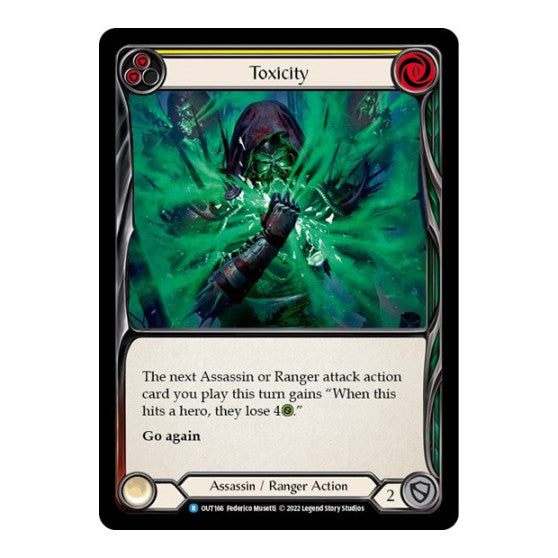Toxicity (Yellow) (OUT) #OUT166 Rare Outsiders Flesh and Blood TCG: 2023