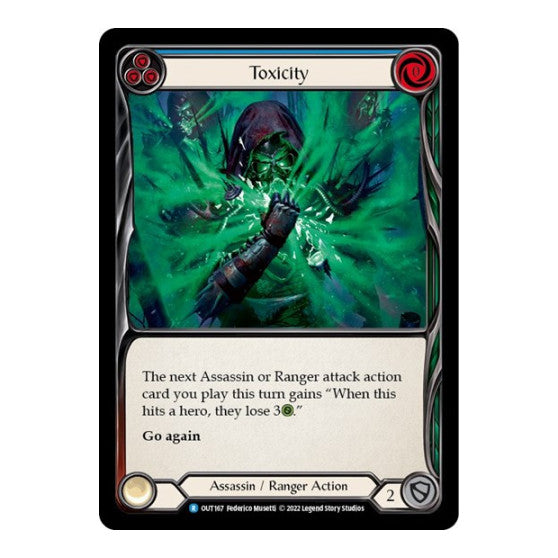 Toxicity (Blue) (OUT) #OUT167 Rare Outsiders Flesh and Blood TCG: 2023