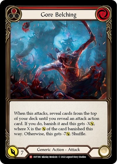 Gore Belching (OUT) #OUT186 Majestic (Lightly Played) Outsiders Flesh and Blood TCG: 2023