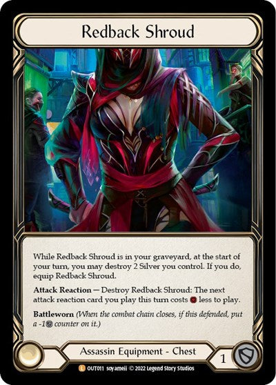 Redback Shroud (OUT) #OUT011 Legendary (Rainbow Foil Near Mint) Outsiders Flesh & Blood TCG: 2023