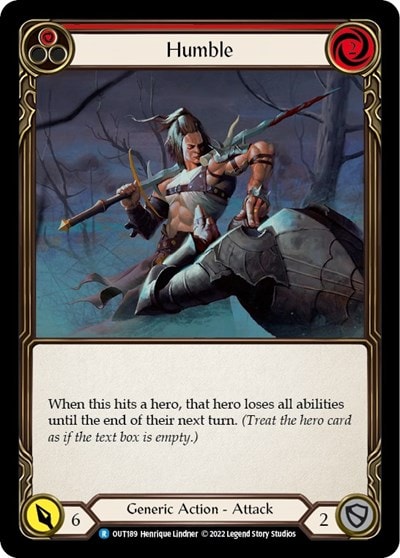 Humble Red (OUT) #OUT189 Rare Outsiders Flesh and Blood TCG: 2023
