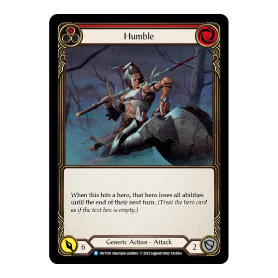 Humble Red (OUT) #OUT189 Rare Outsiders Flesh and Blood TCG: 2023