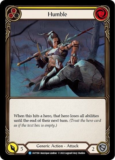 Humble Yellow (OUT) #OUT190 Rare Outsiders Flesh and Blood TCG: 2023