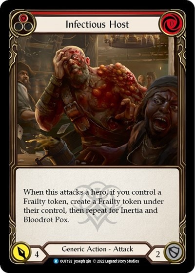 Infectious Host Red (OUT) #OUT192 Rare (Lightly Played) Outsiders Flesh and Blood TCG: 2023