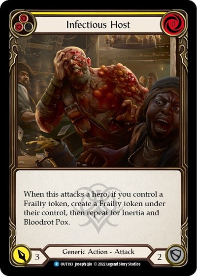 Infectious Host Yellow (OUT) #OUT193 Rare Outsiders Flesh and Blood TCG: 2023
