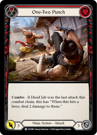 One Two Punch Red (OUT) #OUT080 Common (Lightly Played) Outsiders Flesh and Blood TCG: 2023