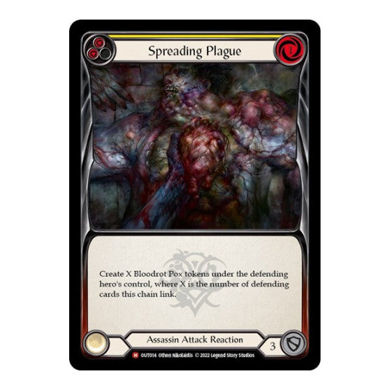 Spreading Plague (OUT) #OUT014 Majestic (Near Mint) Outsiders Flesh and Blood TCG: 2023