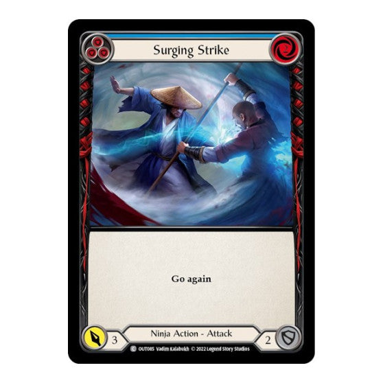 Surging Strike Blue (OUT) #OUT085 Common (Lightly Played) Outsiders Flesh and Blood TCG: 2023