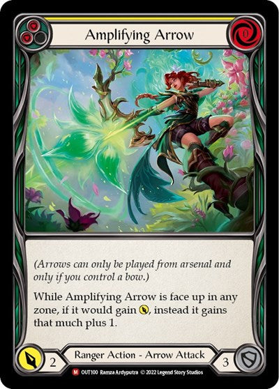 Amplifying Arrow (OUT) #OUT100 Majestic (Rainbow Foil Near Mint) Outsiders Flesh & Blood TCG: 2023