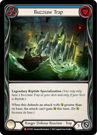 Buzzsaw Trap (OUT) #OUT102 Majestic (Near Mint) Outsiders Flesh and Blood TCG: 2023