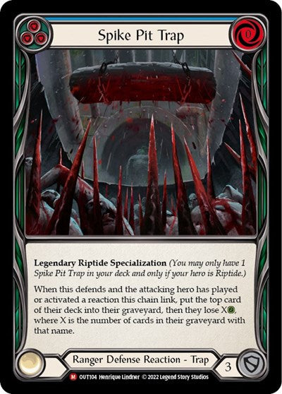 Spike Pit Trap (OUT) #OUT104 Majestic (Near Mint) Outsiders Flesh and Blood TCG: 2023