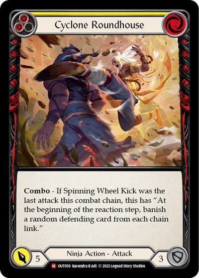 Cyclone Roundhouse (OUT) #OUT050 Majestic (Lightly Played) Outsiders Flesh and Blood TCG: 2023