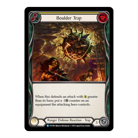 Boulder Trap (Yellow) (OUT) #OUT106 Rare (Lightly Played) Outsiders Flesh and Blood TCG: 2023