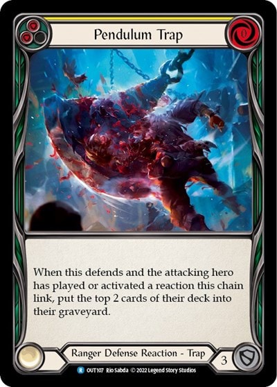 Pendulum Trap Yellow (OUT) #OUT107 Rare Outsiders Flesh and Blood TCG: 2023