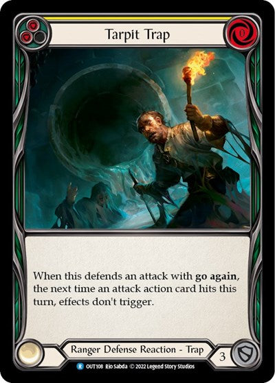 Tarpit Trap Yellow (OUT) #OUT108 Rare (Near Mint) Outsiders Flesh and Blood TCG: 2023