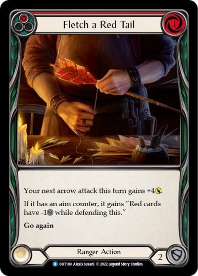 Fletch a Red Tail Red (OUT) #OUT109 Rare (Lightly Played) Outsiders Flesh and Blood TCG: 2023