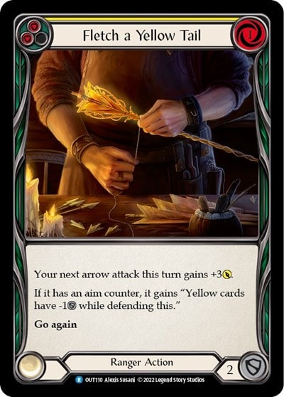 Fletch a Yellow Tail Yellow (OUT) #OUT110 Rare (Lightly Played) Outsiders Flesh and Blood TCG: 2023