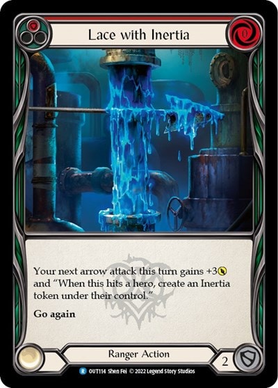 Lace with Inertia Red (OUT) #OUT114 Rare Outsiders Flesh and Blood TCG: 2023