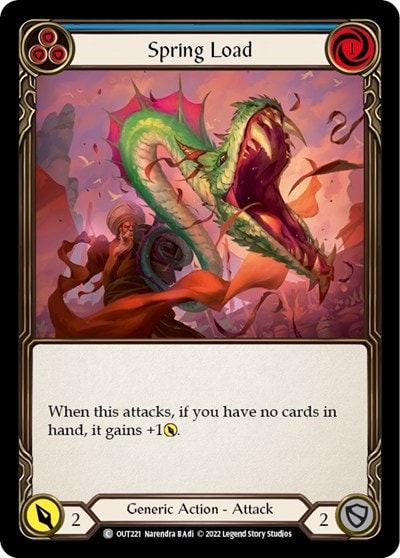 Spring Load Blue (OUT) #OUT221 Common Outsiders Flesh and Blood TCG: 2023