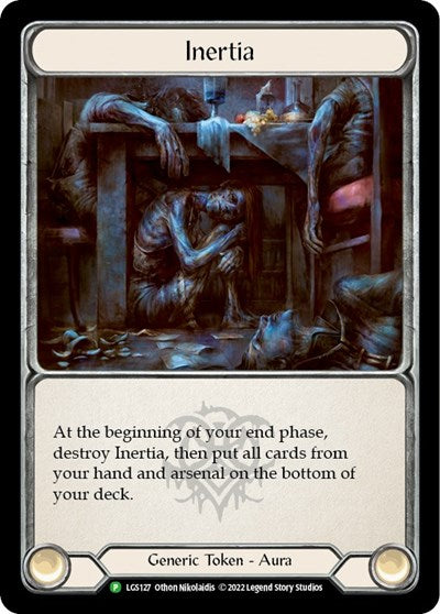 Inertia // Ponder - LGS127 (PR) #LGS127 // LGS128 Token (Cold Foil Near Mint) Flesh and Blood: Promo Cards Flesh and Blood TCG: 2019