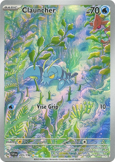 Clauncher 205 198 (SVI) #205/198 Illustration Rare (Holofoil Near Mint) SV01: Scarlet & Violet Base Set Pokemon: 2023