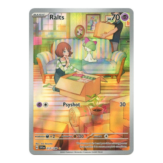 Ralts 211 198 (SVI) #211/198 Illustration Rare (Holofoil Near Mint) SV01: Scarlet & Violet Base Set Pokemon: 2023