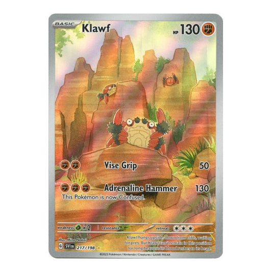 Klawf 217 198 (SVI) #217/198 Illustration Rare (Holofoil Near Mint) SV01: Scarlet & Violet Base Set Pokemon: 2023