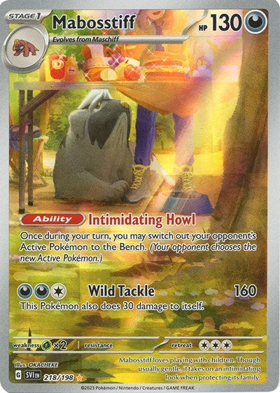 Mabosstiff 218 198 (SVI) #218/198 Illustration Rare (Holofoil Near Mint) SV01: Scarlet & Violet Base Set Pokemon: 2023