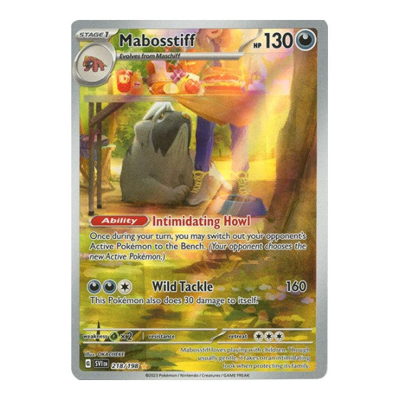 Mabosstiff 218 198 (SVI) #218/198 Illustration Rare (Holofoil Near Mint) SV01: Scarlet & Violet Base Set Pokemon: 2023