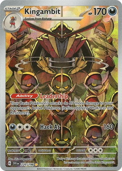 Kingambit 220 198 (SVI) #220/198 Illustration Rare (Holofoil Near Mint) SV01: Scarlet & Violet Base Set Pokemon: 2023