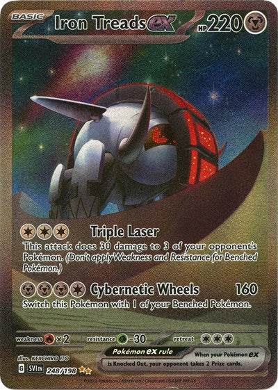 Iron Treads ex 248 198 (SVI) #248/198 Special Illustration Rare (Holofoil Near Mint) SV01: Scarlet & Violet Base Set Pokemon: 2023
