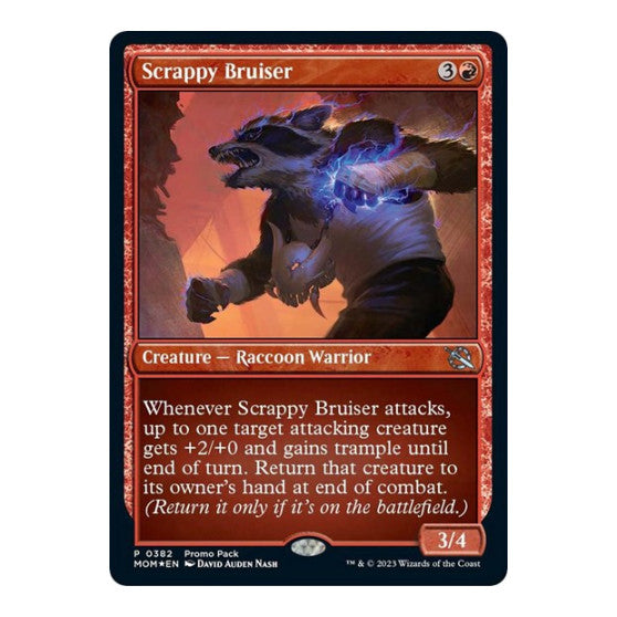 Scrappy Bruiser (PPMOM) #382 Promo Promo Pack: March of the Machine Magic: The Gathering: 2023