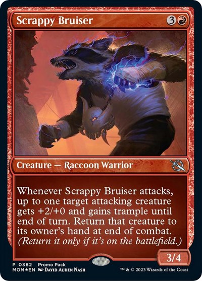 Scrappy Bruiser (PPMOM) #382 Uncommon Promo Pack: March of the Machine Magic: The Gathering: 2023