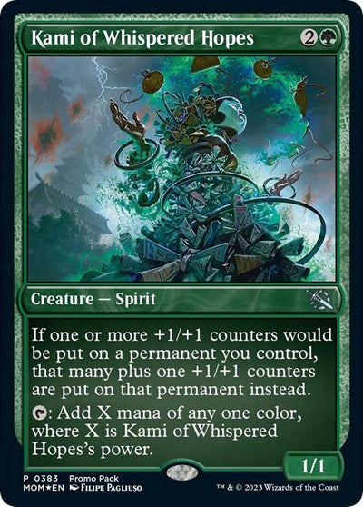 Kami of Whispered Hopes (PPMOM) #383 P (Near Mint) Promo Pack: March of the Machine Magic: The Gathering: 2023