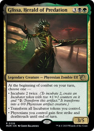 Glissa Herald of Predation (MOM) #226 Rare March of the Machine Magic: The Gathering: 2023