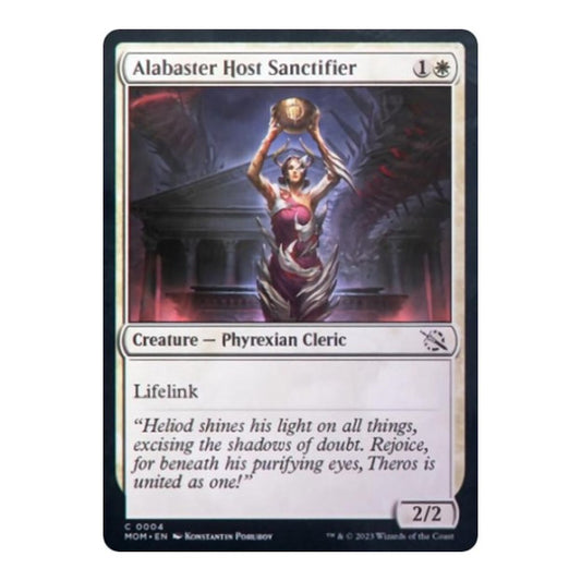 Alabaster Host Sanctifier (MOM) #4 Common March of the Machine Magic: The Gathering: 2023