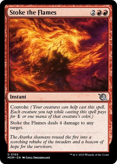 Stoke the Flames (MOM) #166 Uncommon (Lightly Played) March of the Machine Magic: The Gathering: 2023