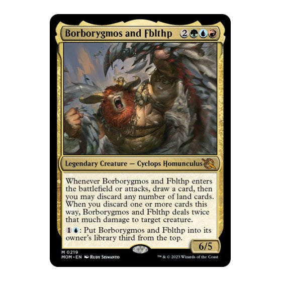 Borborygmos and Fblthp (MOM) #219 Mythic Rare (Lightly Played) March of the Machine Magic: The Gathering: 2023