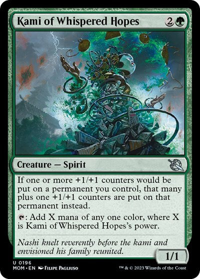 Kami of Whispered Hopes (MOM) #196 Uncommon (Lightly Played) March of the Machine Magic: The Gathering: 2023
