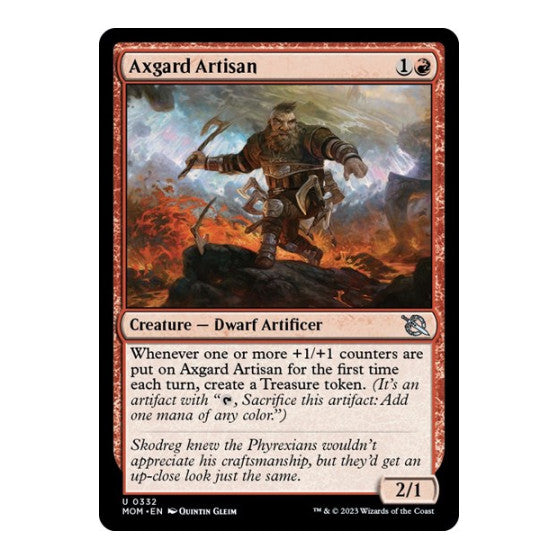 Axgard Artisan (MOM) #332 Uncommon (Foil Lightly Played) March of the Machine Magic: The Gathering: 2023