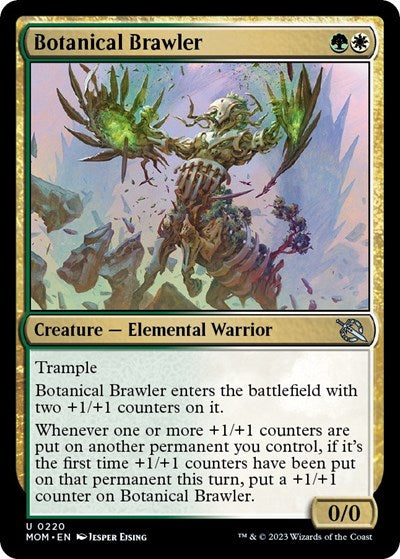 Botanical Brawler (MOM) #220 Uncommon (Lightly Played) March of the Machine Magic: The Gathering: 2023