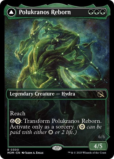 Polukranos Reborn Showcase (MOM) #300 Rare (Lightly Played) March of the Machine Magic: 2023