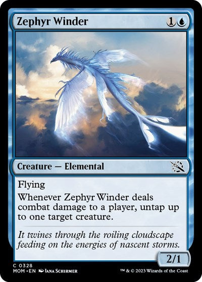 Zephyr Winder (MOM) #328 Common (Lightly Played) March of the Machine Magic: The Gathering: 2023