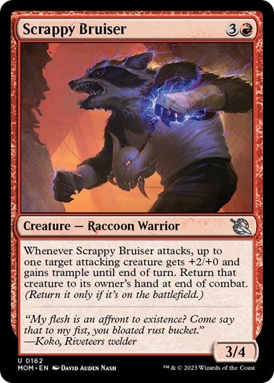 Scrappy Bruiser (MOM) #162 Uncommon (Lightly Played) March of the Machine Magic: The Gathering: 2023